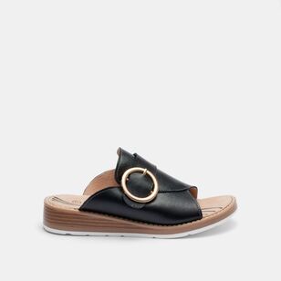 Just Bee Women's Campina Wedge Slide Black