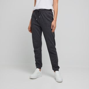 Khoko Collection Women's French Terry Jogger With Cuff Charcoal