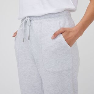 Khoko Collection Women's French Terry Jogger With Cuff Grey Marle