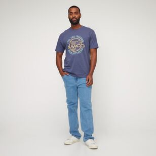 Amco Men's Printed Tee Blue M