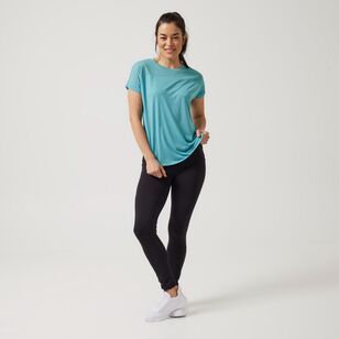 LMA Active Women's Mesh Insert Tee Bright Turquoise