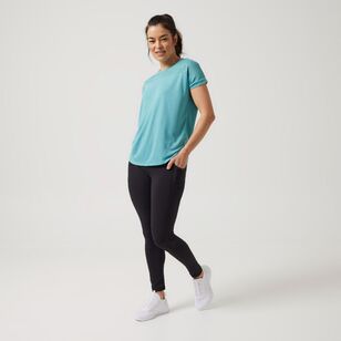 LMA Active Women's Mesh Insert Tee Bright Turquoise