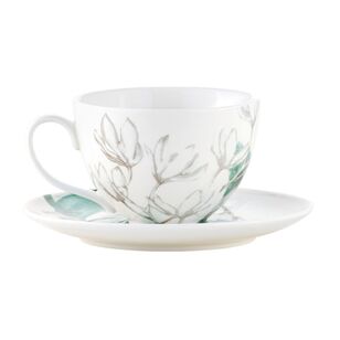 Maxwell & Williams Royal Botanic Gardens 240 ml Australian Orchids Cup & Saucer White