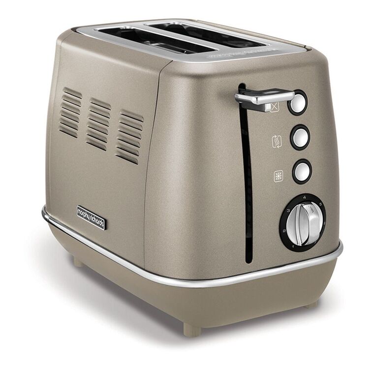 MORPHY RICHARDS Evoke 2 Slice Toaster Platinum Harris Scarfe