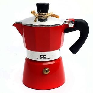 Coffee Culture 6 Cup Coffee Maker Red