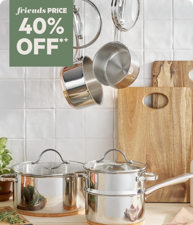 40% Off Full Priced Cooksets