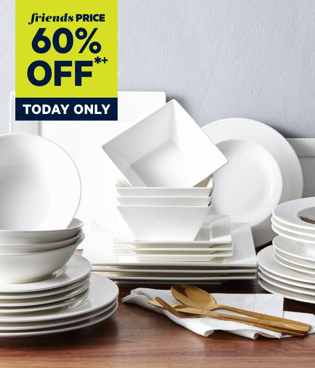 60% Off*+ Full Priced Casa Domani Evolve Dinnerware & Servingware Range