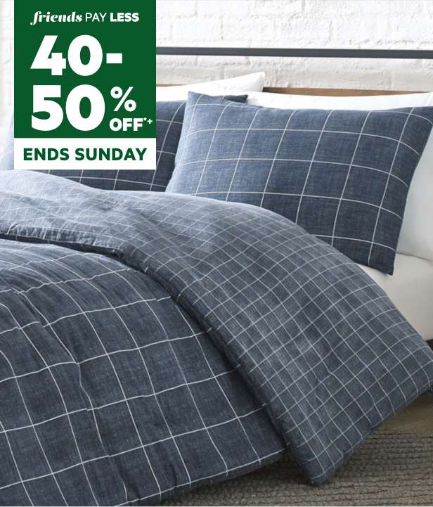 40% To 50% Off Full Priced Bedding, Bed Linen & Towels