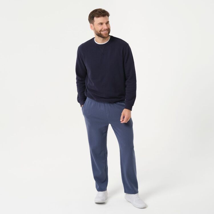 JC Lanyon Essentials Men's Oxley Plain Fleece Trackpant Denim