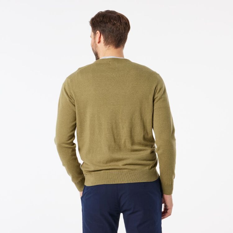 JC Lanyon Men's Lyford Cotton Blend Knit Moss