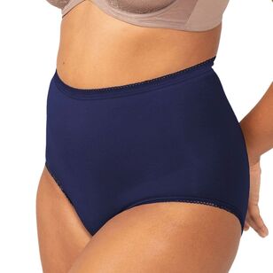 Sloggi Women's Maxi Full Brief 2 Pack Beige & Navy