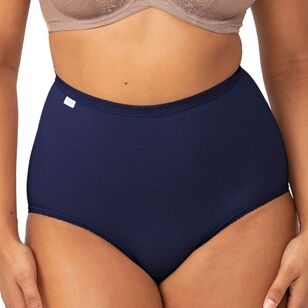 Sloggi Women's Maxi Full Brief 2 Pack Beige & Navy