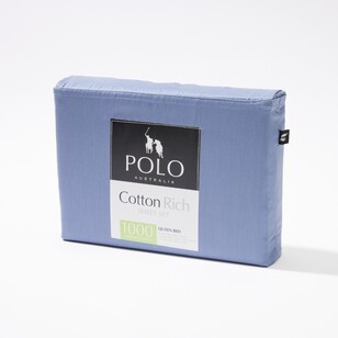 Polo 1000 Thread Count Cotton Rich Sheet Set Blue