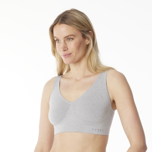 Bonds Women's Comfy Crop Light Heather