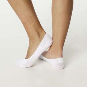 Sash & Rose Women's No Show Socks 5 Pack White