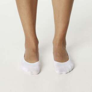 Sash & Rose Women's No Show Socks 5 Pack White