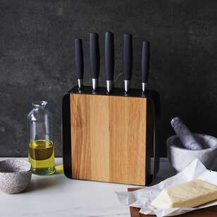 Stanley Rogers 6-Piece Framed Acacia Knife Block Set