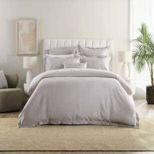 Elysian Dorchester Jacquard Quilt Cover Set Silver