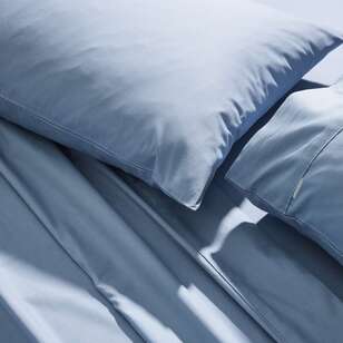 Soren 250 Thread Count Cotton Percale Sheet Set Blue