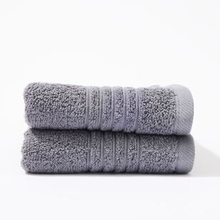 Soren Hand Towel Set 2 Pack Charcoal