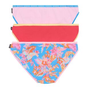 Bonds Women's Hipster Bikini 3 Pack Blue & Pink