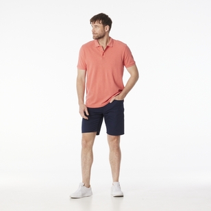 JC Lanyon Men's Double Pique Polo Melon