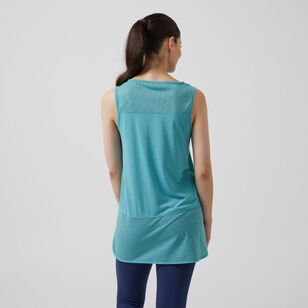 LMA Active Women's Mesh Insert Tank Bright Turquoise