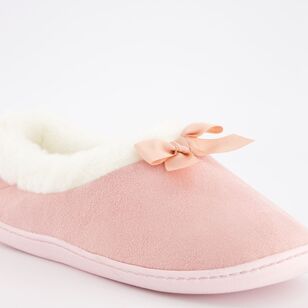 Cherry Lane Women's Molly Satin Bow Slipper Pink