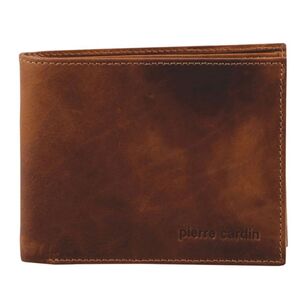 Pierre Cardin Men's Bi Fold Leather Wallet Cognac