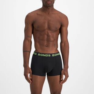 Bonds Men's Core Trunk 3 Pack Black Base