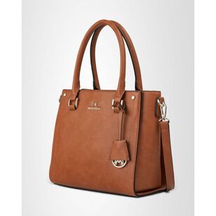 MADISON ANGIE 3 COMPARTMENT TOTE Dark Tan