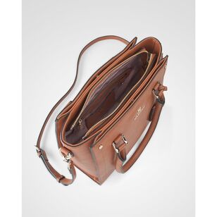 MADISON ANGIE 3 COMPARTMENT TOTE Dark Tan