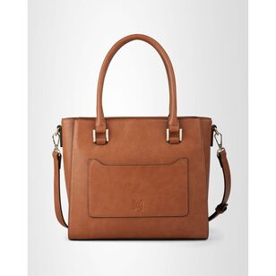 MADISON ANGIE 3 COMPARTMENT TOTE Dark Tan