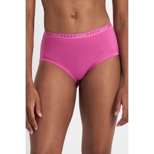 Bonds Women's Cottontails Print Full Brief 3 Pack Pink Mix