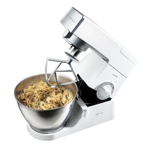 Kenwood Classic Chef 4.6L Mixer in White with Silver Trim KM336