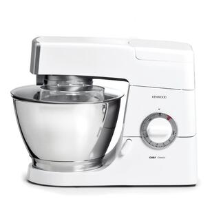 Kenwood Classic Chef 4.6L Mixer in White with Silver Trim KM336