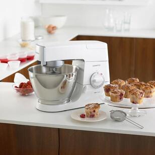 Kenwood Classic Chef 4.6L Mixer in White with Silver Trim KM336