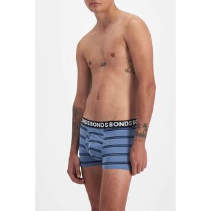 Bonds Men's Everyday Trunk 3 Pack Blue Stripe