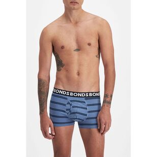 Bonds Men's Everyday Trunk 3 Pack Blue Stripe