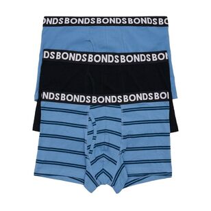 Bonds Men's Everyday Trunk 3 Pack Blue Stripe