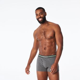 Underworks Men's Fly Front Trunk 3 Pack Charcoal