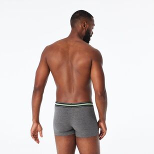 Underworks Men's Fly Front Trunk 3 Pack Charcoal