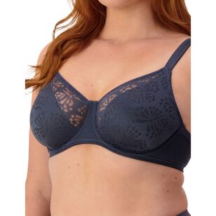 Triumph Women's Lacy Minimiser Bra 2 Pack Black & Purple