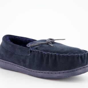 Weavers Men's Roger Suede Moccasin Navy