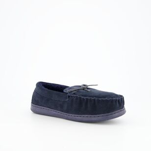 Weavers Men's Roger Suede Moccasin Navy