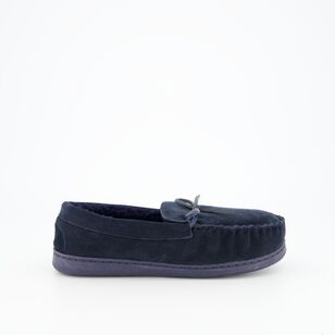 Weavers Men's Roger Suede Moccasin Navy