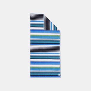 Soren Moana Beach Towel Blue & Green Stripe 80 x 160 cm