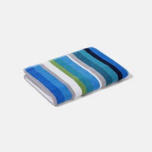 Soren Moana Beach Towel Blue & Green Stripe 80 x 160 cm