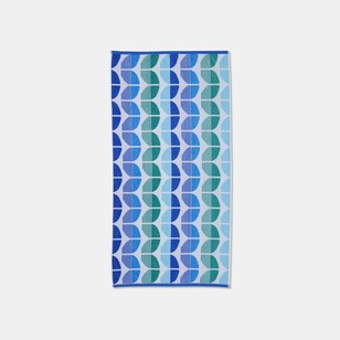 Soren Lilo Beach Towel Blue & Green 80 x 160 cm