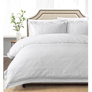 Elysian Eden Jacquard Quilt Cover Set White